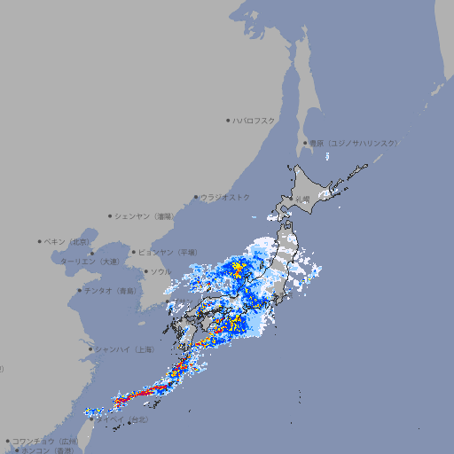 雨雲レーダー